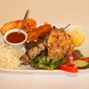 Plate of mixed meats